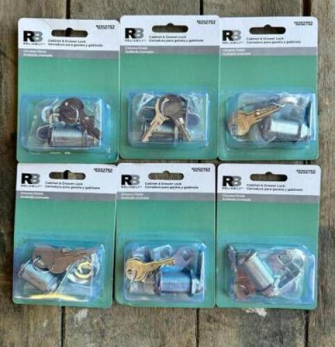(6)- CABINET & DRAWER LOCKS