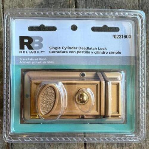 (4)- SINGLE CYLINDER DEADLATCH LOCK
