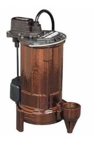 DESCRIPTION: (1) SUMP PUMP BRAND/MODEL: LIBERTY PUMPS/297-2 INFORMATION: MAX HEAD: 48'/CARBON/VERTICAL FLOAT RETAIL$: $486.14 SIZE: 13"H X 1-1/2"DISCH