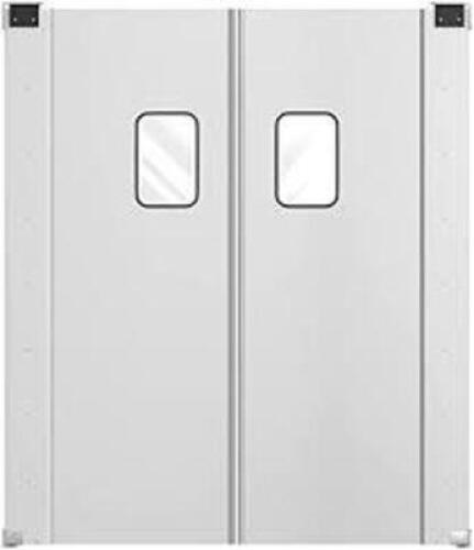 DESCRIPTION: (2) HEAVY DUTY INDUSTRIAL SWINGING DOOR WITH WINDOW BRAND/MODEL: PRODUCT NUMBER #C000236961 INFORMATION: GRAYISH WHITE SIZE: 72" X 84", F