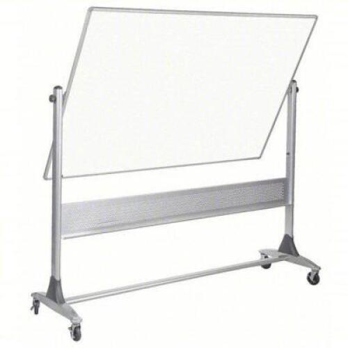 DESCRIPTION: (1) DRY ERASE BOARD, REVERSIBLE, MOBILE BRAND/MODEL: BALT #39A090 INFORMATION: WHITE, SILVER FRAME SIZE: 48 IN DRY ERASE HT, 72 IN DRY ER