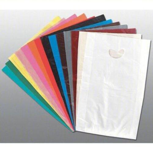DESCRIPTION: (2) BOXES OF (500) MERCHANDISE BAGS BRAND/MODEL: PRODUCT NUMBER #5DUL1 INFORMATION: 0.7 MIL THICK, BURGUNDY, DIE CUT, GUSSETED SIZE: 16"X