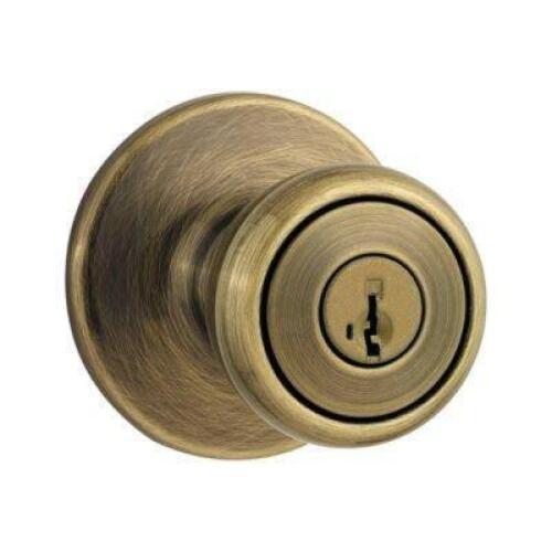 DESCRIPTION: (6) ENTRY KNOB BRAND/MODEL: KWIKSET/94002-945 ADDITIONAL INFORMATION: ANTIQUE BRASS RETAIL$: $28.02/EA LOCATION: WAREHOUSE QTY: 6