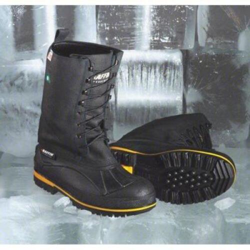 DESCRIPTION: (1) PAIR OF MINER BOOTS BRAND/MODEL: BAFFIN #3XNZ5 INFORMATION: BLACK WITH YELLOW SIZE: SIZE 7 RETAIL$: $262.40 EA QTY: 1