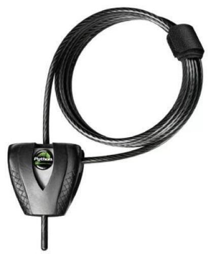 DESCRIPTION: (3) PYTHON ADJUSTABLE LOCKING CABLE BRAND/MODEL: MASTER LOCK/8417D INFORMATION: SILVER & BLACK/RUST RESISTANT RETAIL$: $14.66 EACH SIZE: