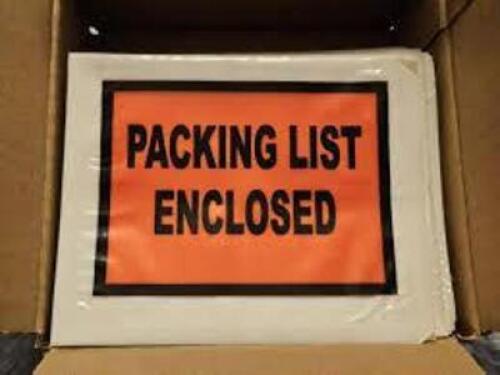 DESCRIPTION: (3) PACKS OF (250) PACKING LIST ENVELOPES BRAND/MODEL: 29PH33A RETAIL$: $35.00 EA QTY: 3