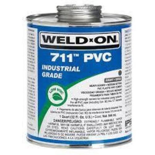 DESCRIPTION: (5) INDUSTRIAL GRADE PVC GLUE BRAND/MODEL: WELD ON 711 INFORMATION: GRAY SIZE: 1 QT RETAIL$: $23.81 EA QTY: 5