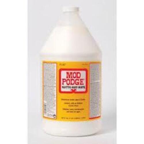 DESCRIPTION: (2) WATER BASED GLUE, SEALER AND FINISHBRAND/MODEL: MOD PODGESIZE: 1 GALLONRETAIL$: $50.00 EAQTY: 2