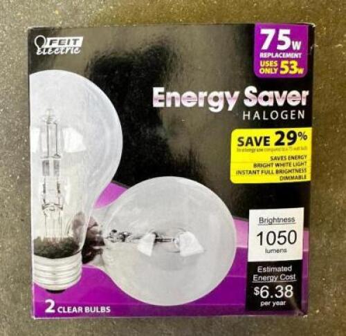 (6)- TWO PACK OF ENERGY SAVER HALOGEN LIGHT BULBS