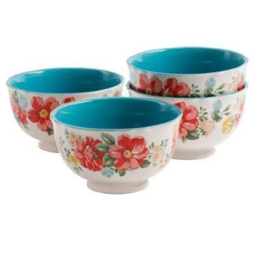 DESCRIPTION: (1) PACK OF (4) VINTAGE BOWL SET BRAND/MODEL: THE PIONEER WOMAN/116020.04R INFORMATION: MULTIPLE-COLOR/DISHWASHER & MICROWAVE SAFE RETAIL