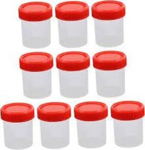DESCRIPTION: (1) CASE OF APPROX (150) SPECIMEN SAMPLE CUPS WITH LIDSINFORMATION: CLEAR WITH REDRETAIL$: $169.99 EAQTY: 1
