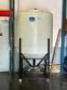 500 GAL. CONE BOTTOM LIQUID CONTAINER WITH STAND AND VALVE - 2