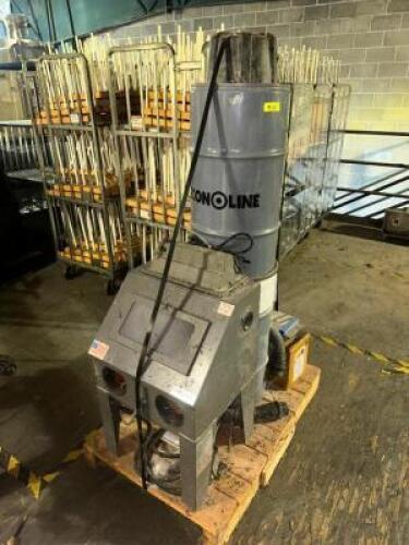 ECONOLINE MINI SAND BLASTING SYSTEM W/ CABINET AND HOPPER