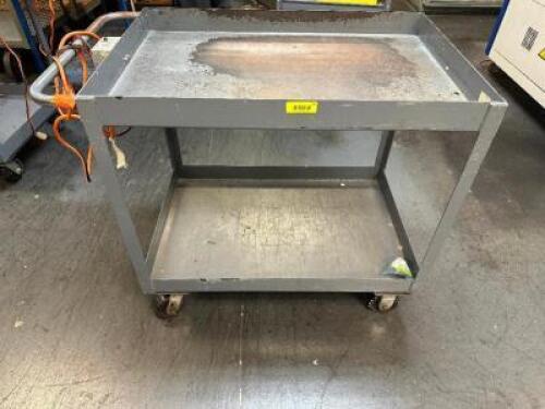 TWO TIER METAL UTILITY CART