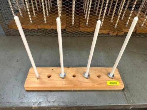 (1) LOT OF SEVERAL HUNDRED WOODEN AND PLASTIC DVD HOLDERS.