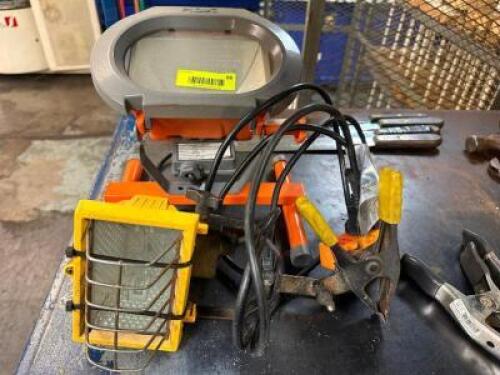 (2) PORTABLE HALOGEN WORK LIGHTS