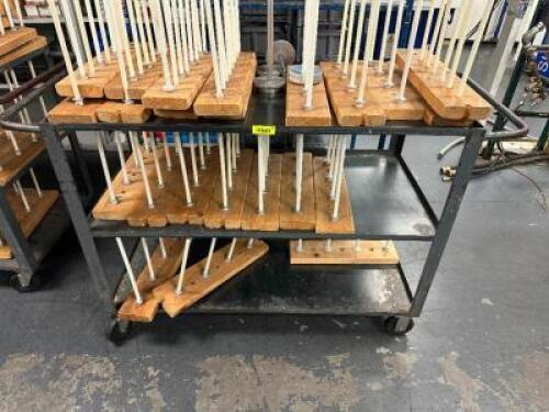 48" X 24" THREE TIER METAL WAREHOUSE CART.