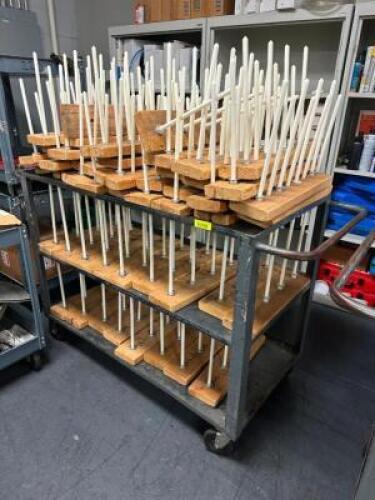 48" X 24" THREE TIER METAL WAREHOUSE CART.