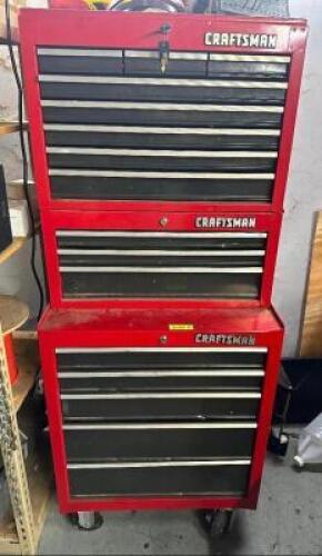 CRAFTSMAN 16 DRAWER TOOL CHEST ORGANIZER W/ CONTENTS. FULLY LOADED.