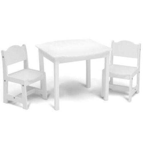 DESCRIPTION: (1) NEWPORT TABLE & CHAIR SETS BRAND/MODEL: DELTA CHILDREN/TT89075GN-1349 INFORMATION: WHITE/WEIGHT LIMIT: 50 LBS RETAIL$: $59.99 SIZE: 2