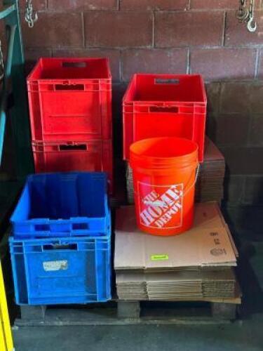 PALLET OF ASSORTED BOXES AND CRATES