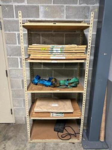SHELVING UNIT WITH CONTENTS