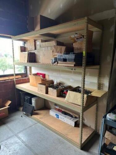 SHELVING UNIT WITH CONTENTS