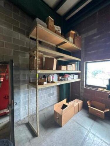 SHELVING UNIT WITH CONTENTS