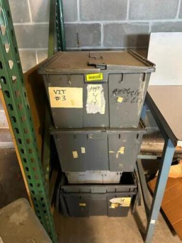 (3) - STACKABLE STORAGE BINS