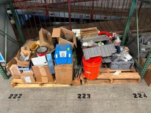 (2) - PALLETS OF ASSORTED HARDWARE AND TOOLING