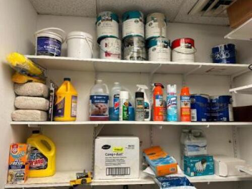 (1) LOT OF ASSORTED CLEANING SUPPLIES.