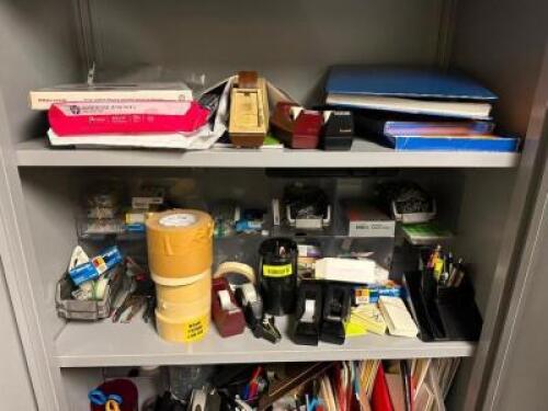 (1) LARGE LOT OF ASSORTED OFFICE SUPPLIES.