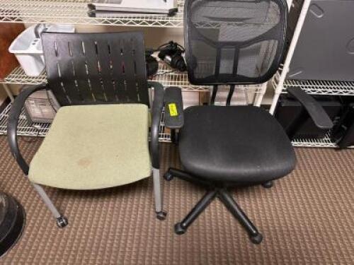 (2) ASSORTED OFFICE CHAIRS.