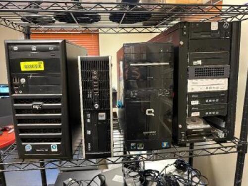 (4) ASSORTED COMPUTER TOWERS.