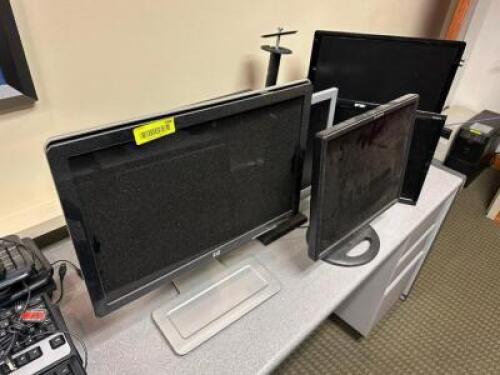 (4) ASSORTED COMPUTER MONITORS.