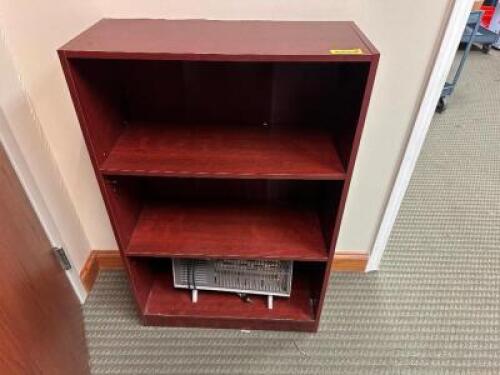 36" ESPRESSO LAMINATE BOOK CASE.