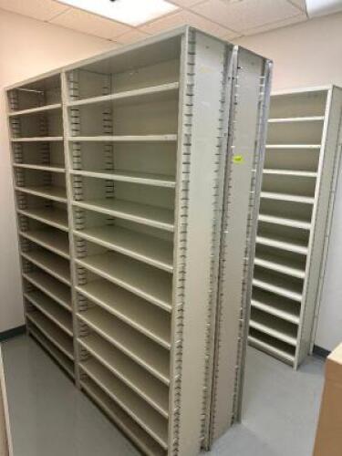 (6) 48" X 12" METAL PARTS SHELVES.