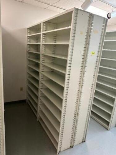 (6) 48" X 12" METAL PARTS SHELVES.