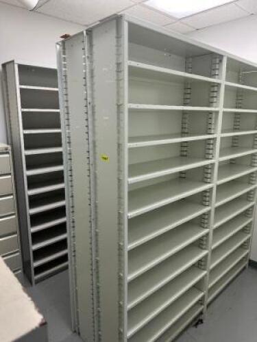 (6) 48" X 12" METAL PARTS SHELVES.