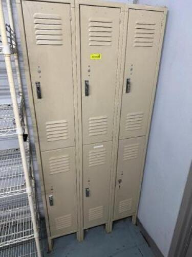 SIX GROUP METAL LOCKER SYSTEM