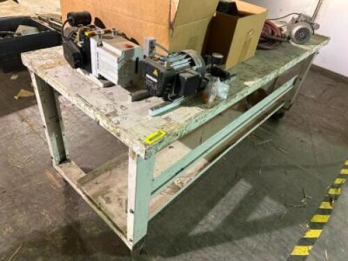 60" METAL FABRICATION TABLE ON CASTERS