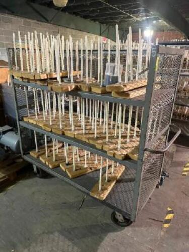 48" X 24" THREE TIER METAL WAREHOUSE MATERIAL CART.