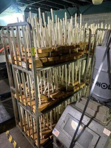 36" X 24" THREE TIER METAL WAREHOUSE MATERIAL CART.