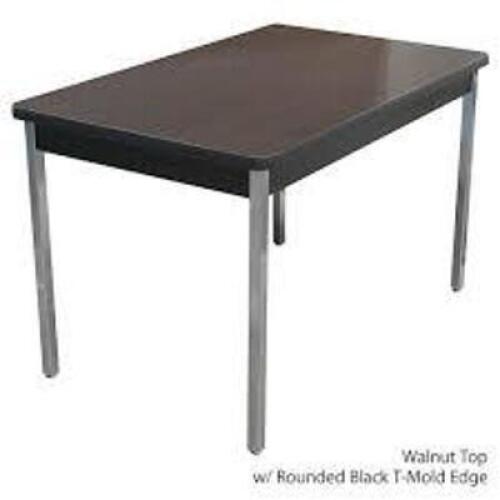 DESCRIPTION: (1) HEAVY DUTY TABLE BRAND/MODEL: WOOD TOP, METAL LEGS SIZE: 5' x 2.5' x 28" RETAIL$: $360.00 EA QTY: 1
