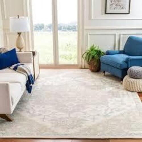 DESCRIPTION: (1) AREA RUG BRAND/MODEL: SAFAVIEH INFORMATION: IVORY SIZE: 8' X 10' RETAIL$: $118.32 EA QTY: 1