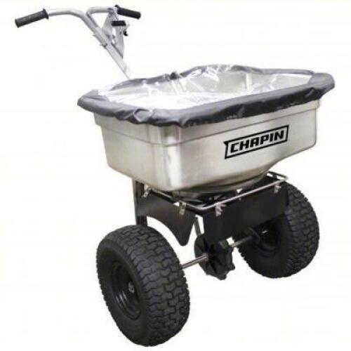 DESCRIPTION: (1) BROADCAST SPREADER BRAND/MODEL: CHAPIN #416P40 INFORMATION: STAINLESS SLIDE GATE SIZE: 100 LB CAPACITY RETAIL$: $930.40 EA QTY: 1
