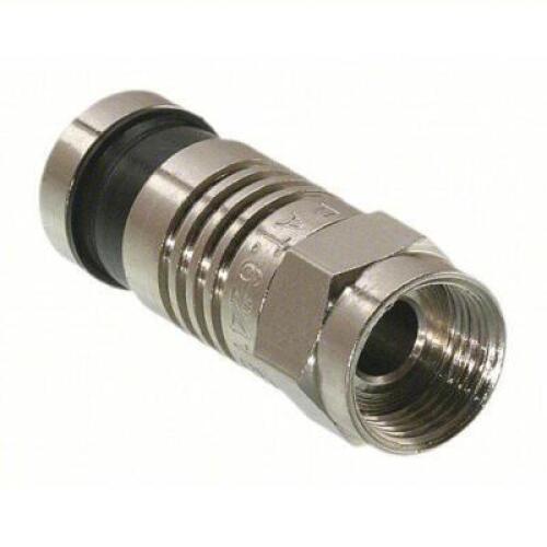 DESCRIPTION: (1) BOX OF (50) UNIVERSAL F MALE COMPLRESSION SLEEVE BRAND/MODEL: TRIPLETT #60KN95 INFORMATION: F-TYPE, RG-6, SILVER RETAIL$: $32.11 EA Q