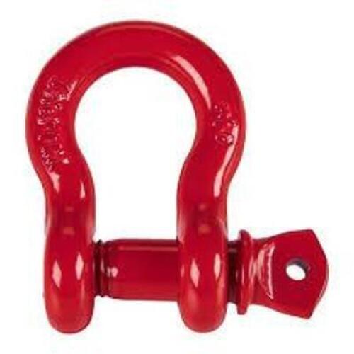 DESCRIPTION: (4) D RING SHACKLES INFORMATION: RED SIZE: 3/4" RETAIL$: $25.00 EA QTY: 4
