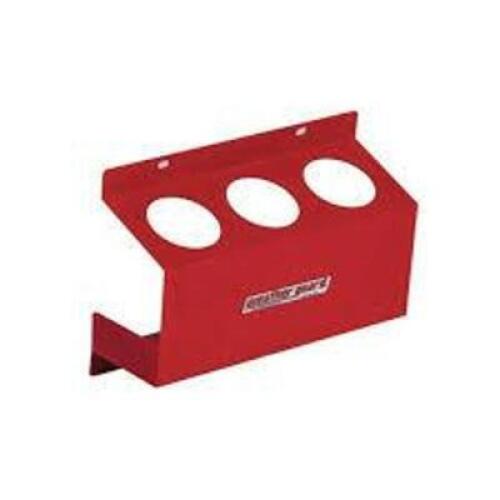 DESCRIPTION: (2) CAN ORGANIZER WALL MOUNTED BRAND/MODEL: WEATHER GUIARD #9874-7-01 INFORMATION: RED SIZE: 3 CAN EA RETAIL$: $34.00 EA QTY: 2