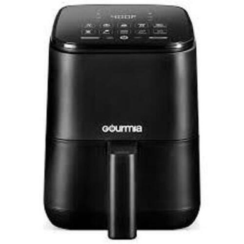DESCRIPTION: (1) COMPACT AIR FRYER BRAND/MODEL: GOURMIA INFORMATION: BLACK SIZE: 2QT RETAIL$: $39.99 EA QTY: 1